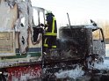 VU A 4 Rich Aachen AK West brannten LKW PKW P234